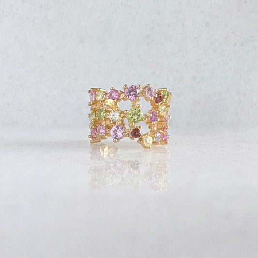 Multicolored Gemstone Ear Cuff | Non Pierced Cartilage, Conch Earring from Two of Most