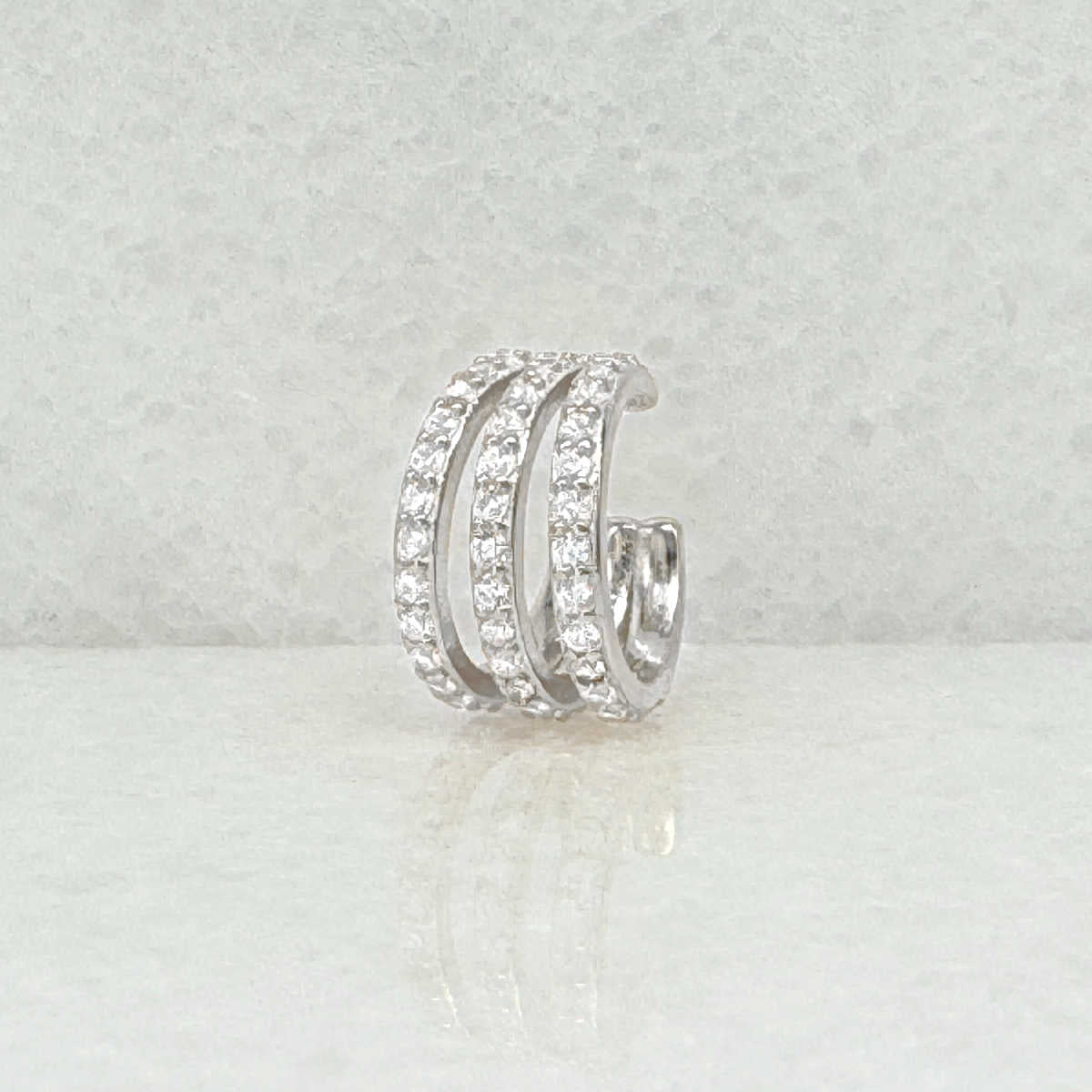 White Gold & Gemstone Ear Cuff | Non Pierced Cartilage, Conch Earring from Two of Most