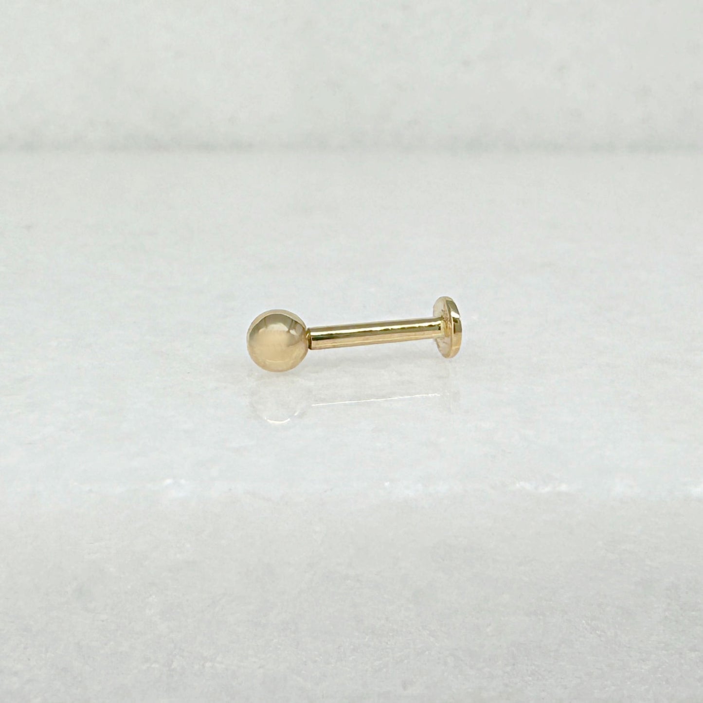 Gold Ball Flat Back Earring