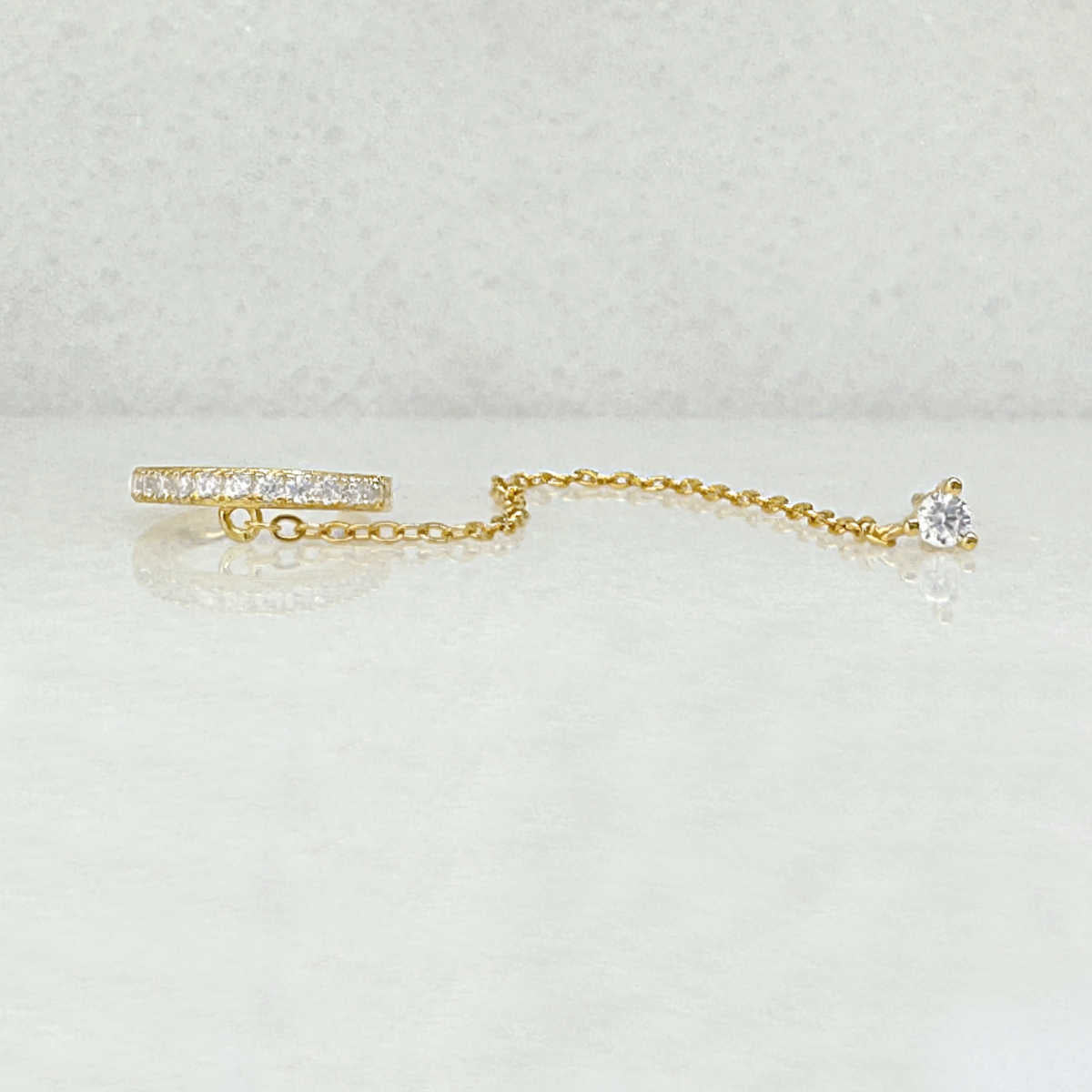 Ear Cuff with Connected Stud