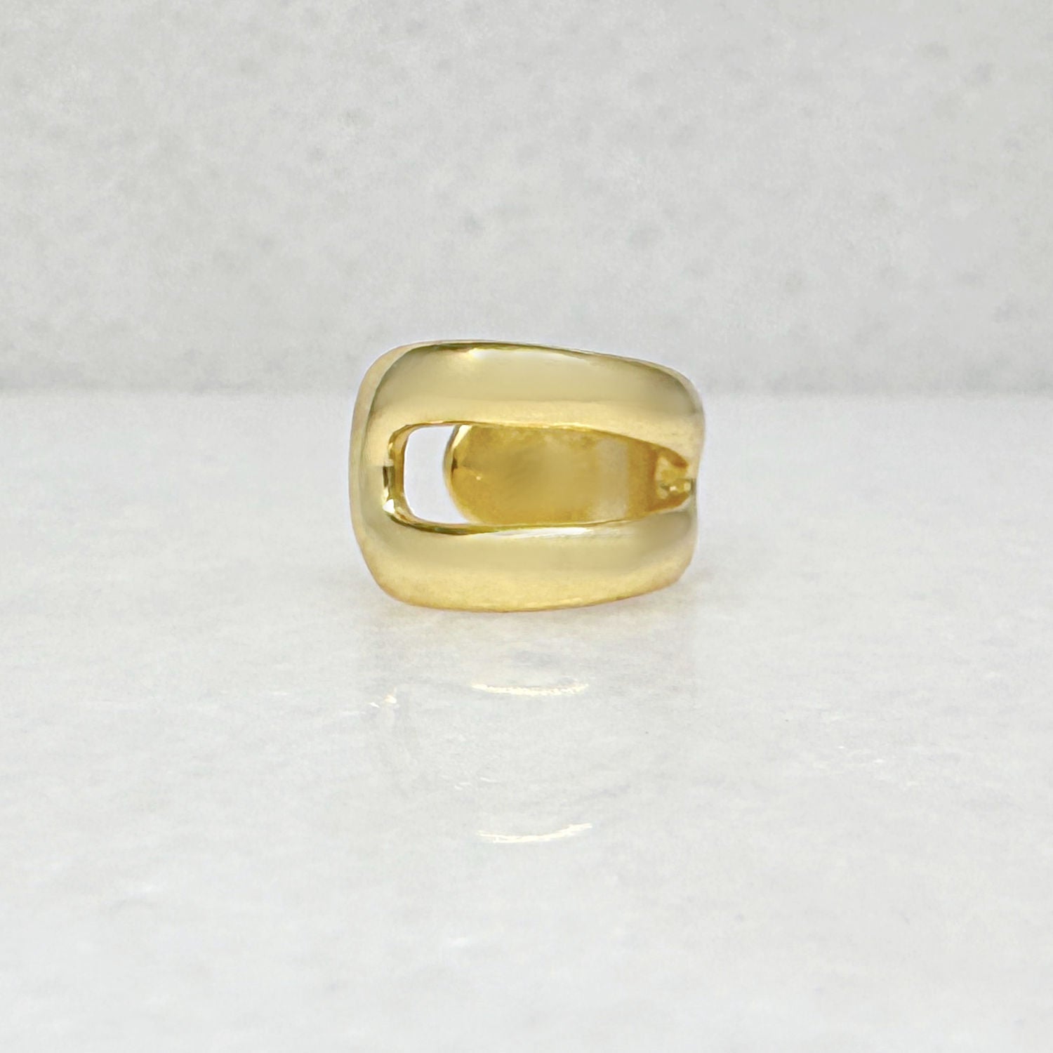Chunky Gold Ear Cuff Earring, Non Pierced Cartilage, Conch Hoop from Two of Most Fine Jewelry