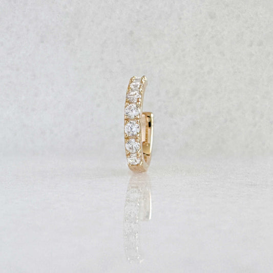 Pavé Gemstone Gold Ear Cuff | Non Pierced Cartilage, Conch Earring from Two of Most Fine Jewelry
