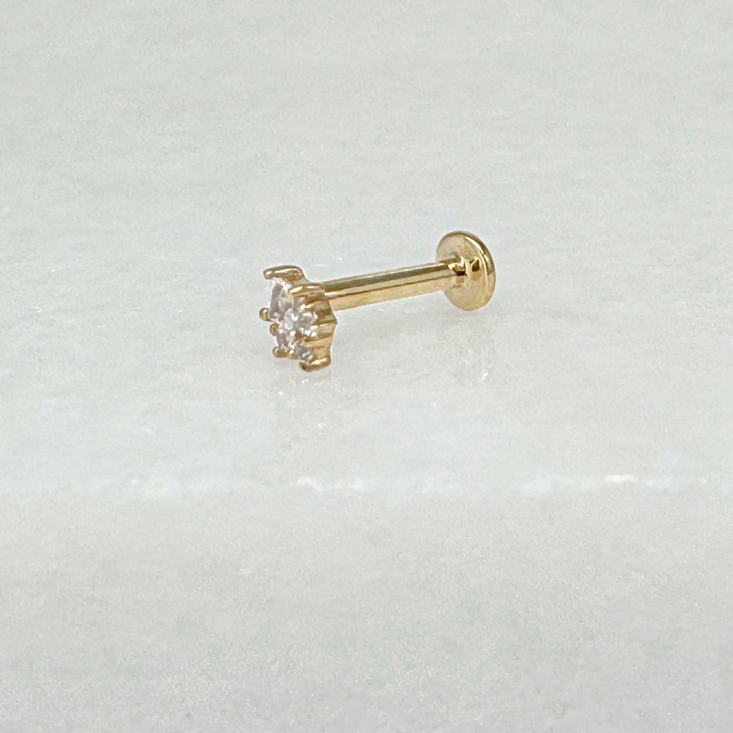 Princess & Round Cut Stud Earring