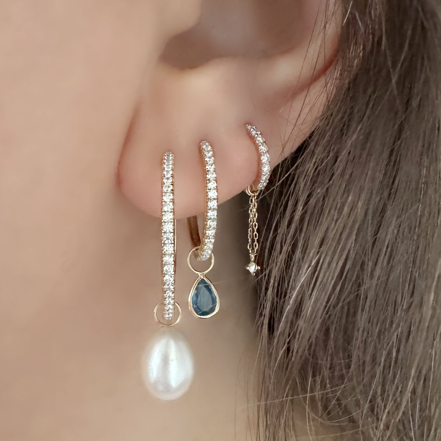 Gold Hoop Earring Charms