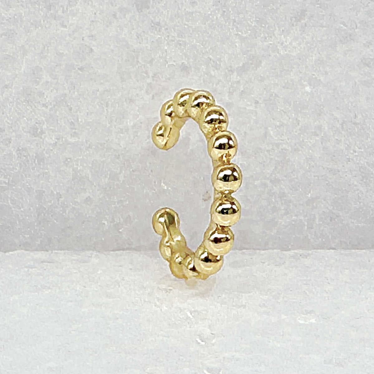 Gold Ball Ear Cuff | Non Pierced Cartilage, Conch Earring