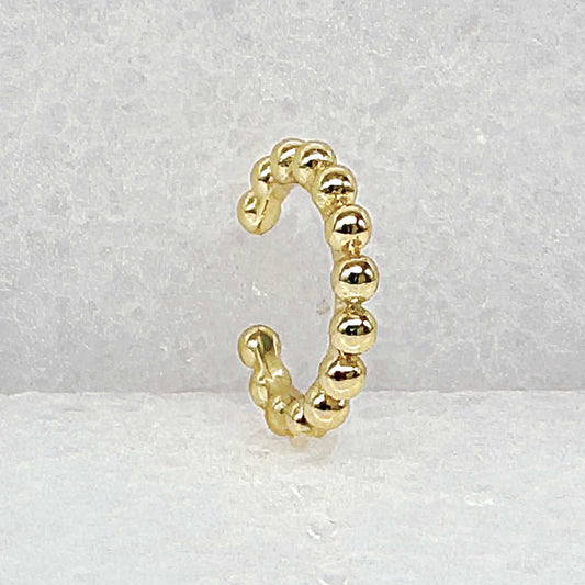 Gold Ball Ear Cuff | Non Pierced Cartilage, Conch Earring