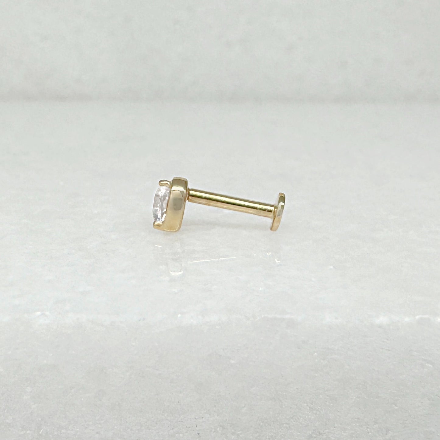 Heart Gemstone Flat Back Earring