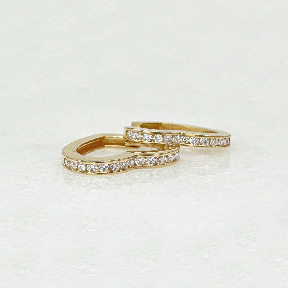Gold Heart Hoop Earrings