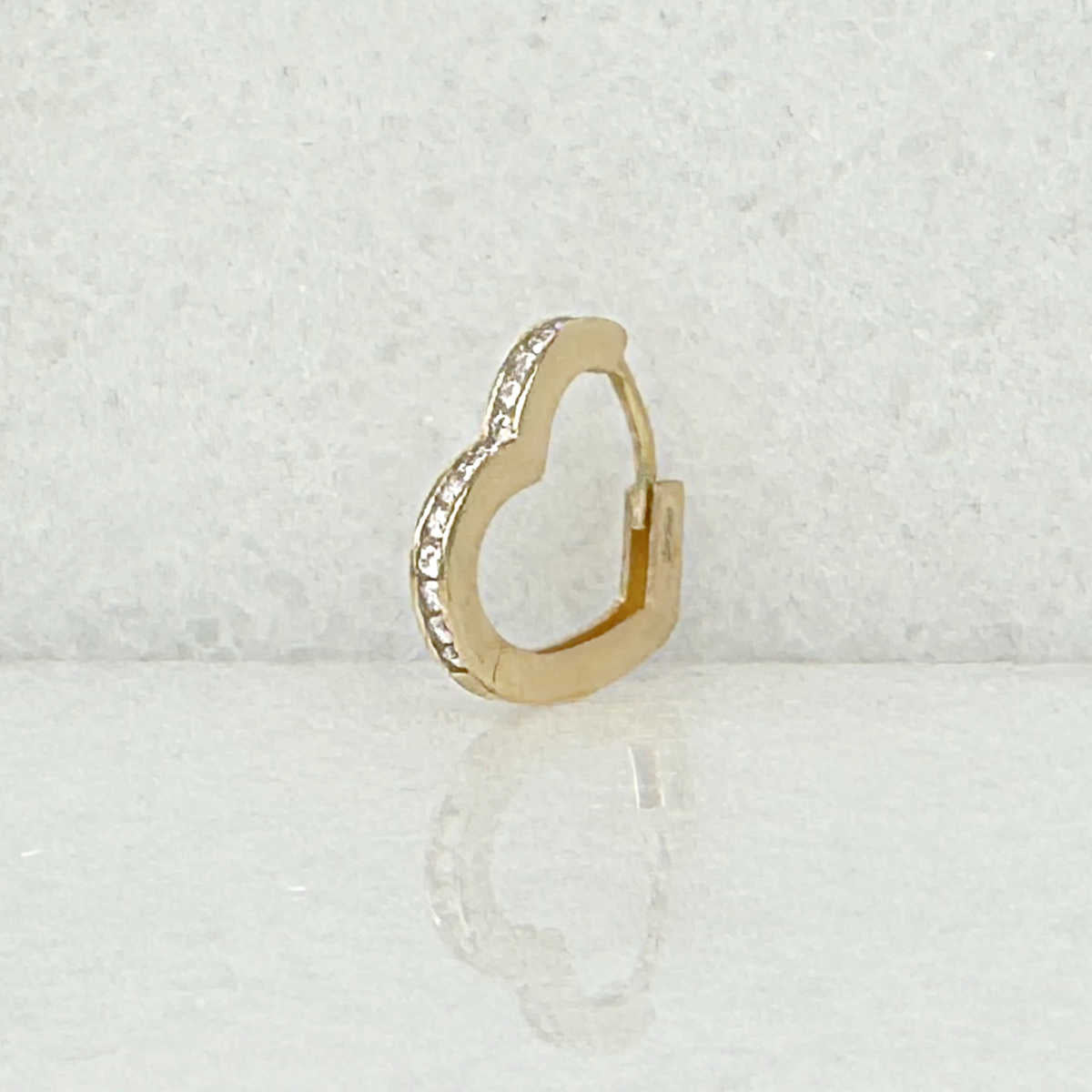 Gold Heart Hoop Earrings