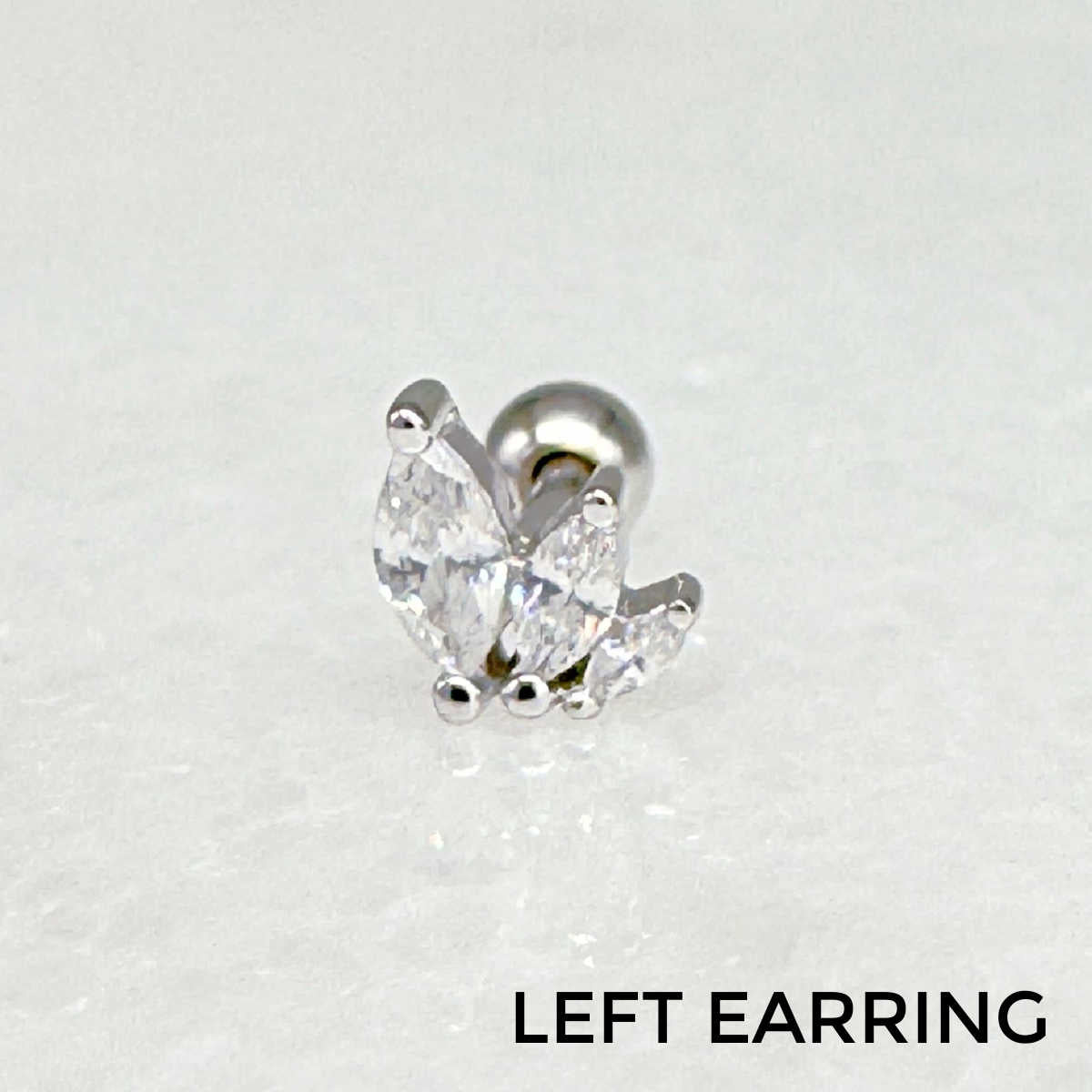 Lotus Screw Back Cartilage Earring