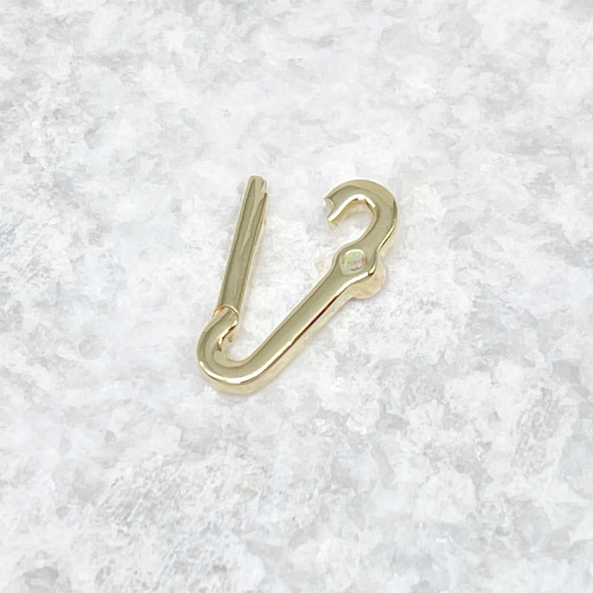 Gold Bezel Charm Holder with Opal