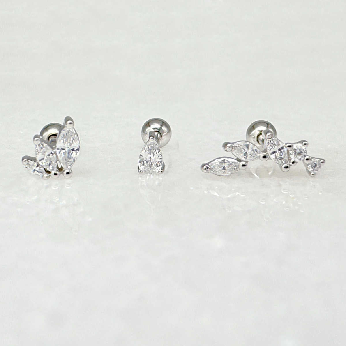 Pear Screw Back Cartilage Earring