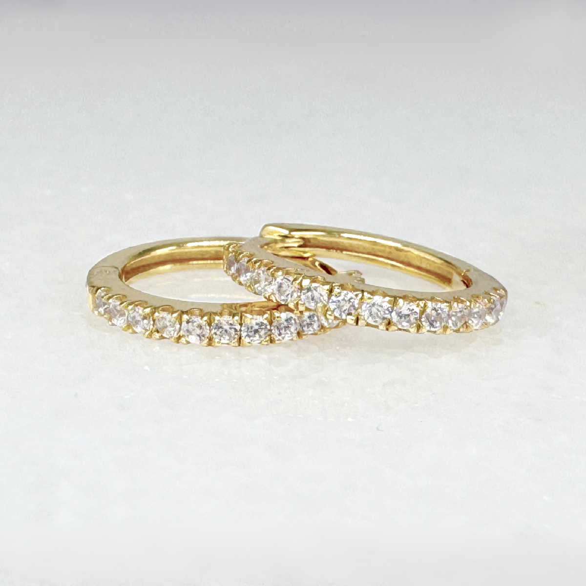 Gold Eternity Hoop Earrings
