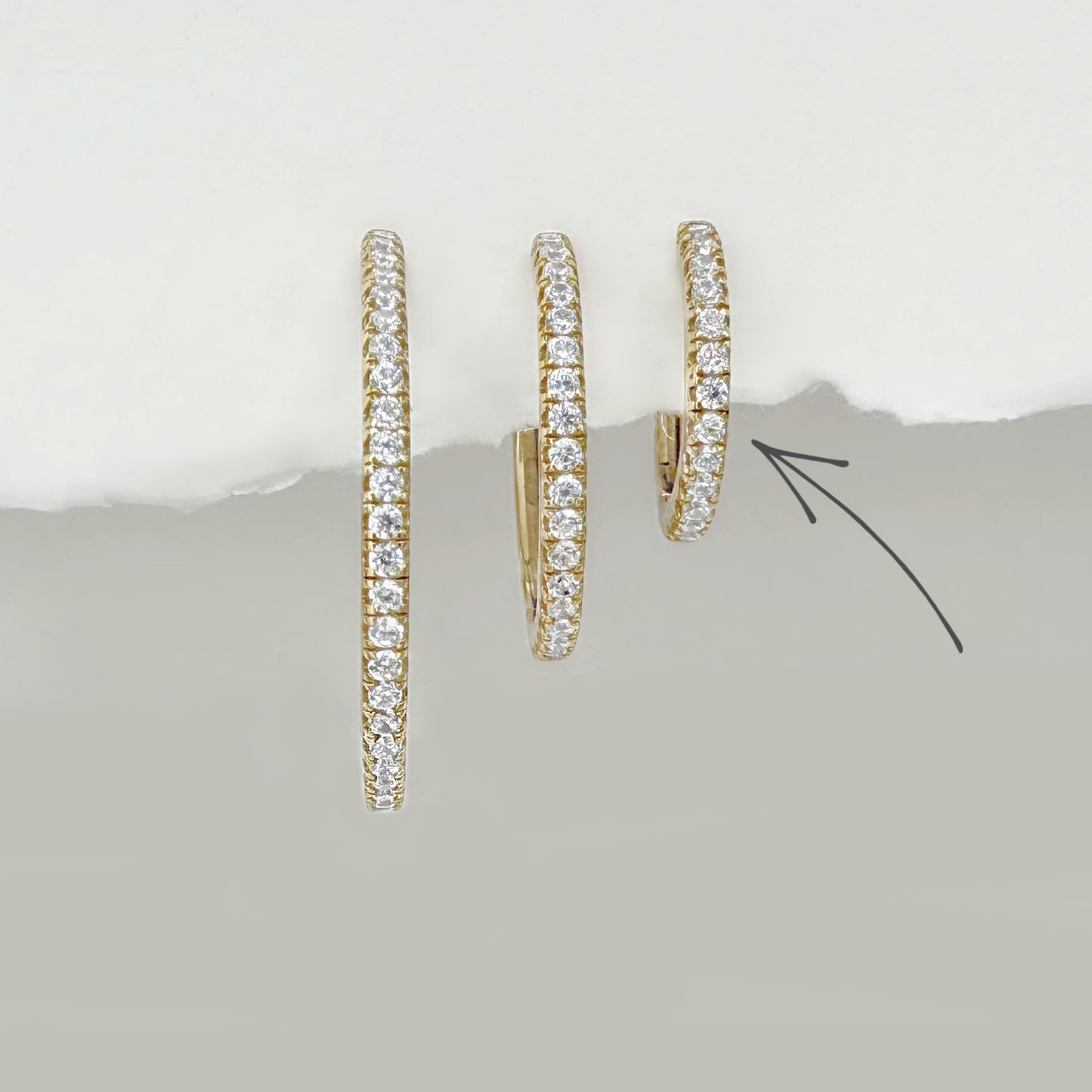 Gold Eternity Hoop Earrings