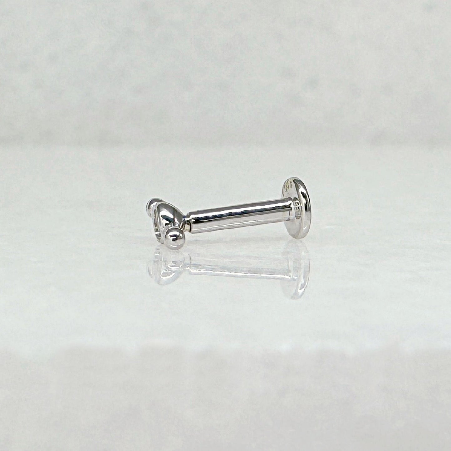 White Gold Tiny Diamond Flat Back Cartilage Earring