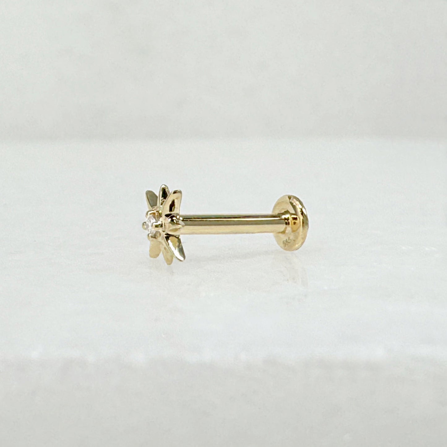 Diamond North Star Flat Back Earring