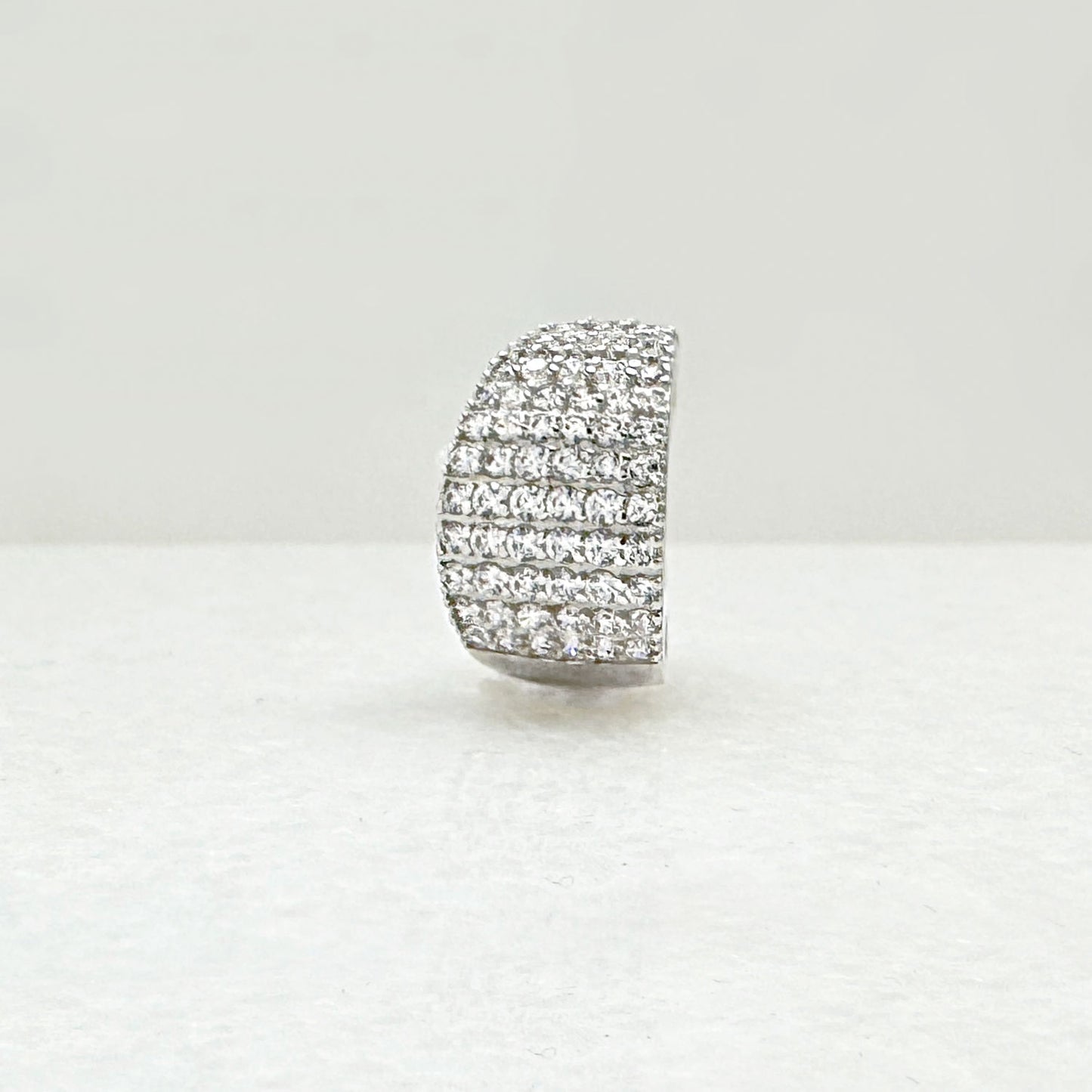 White Gold Pavé Ear Cuff | Non Pierced Cartilage, Conch Earring from Two of Most