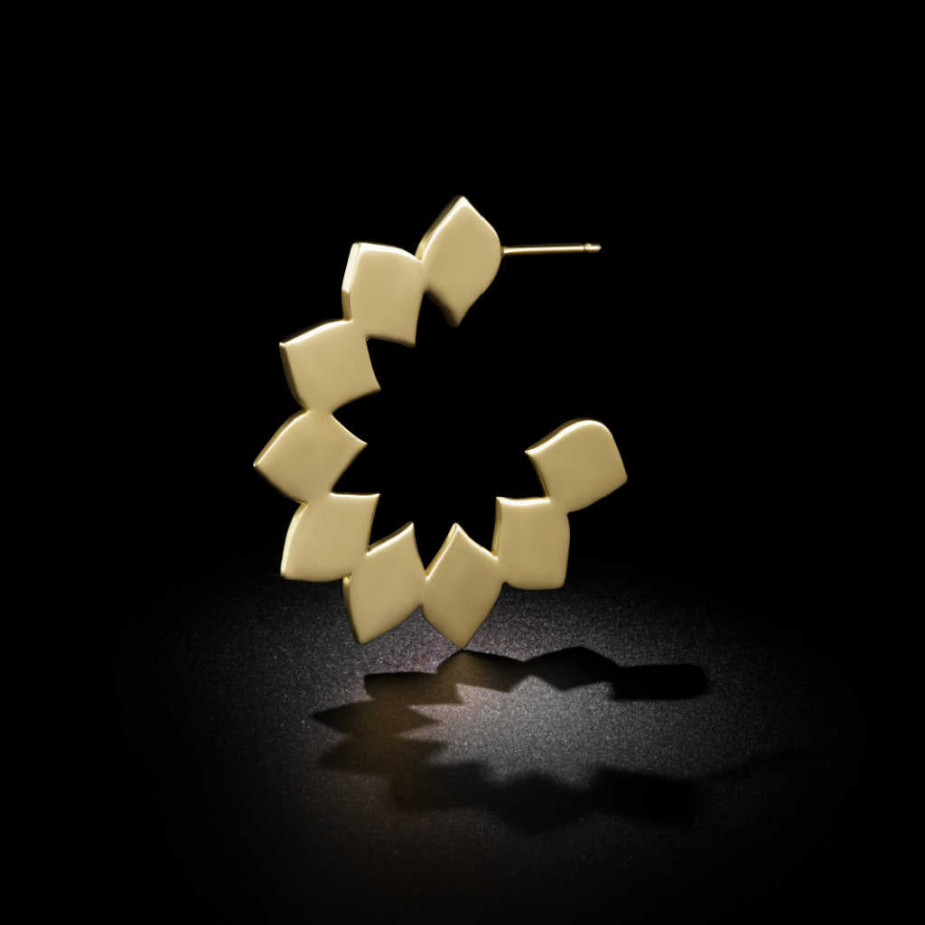 Closed Loop large gold hoop earrings | push back | 14k yellow gold | Two of Most
