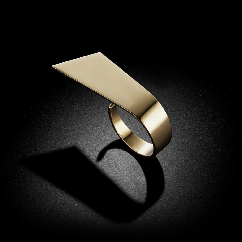 Crossover Stacking Statement Ring Band | 14k yellow gold | Two of Most