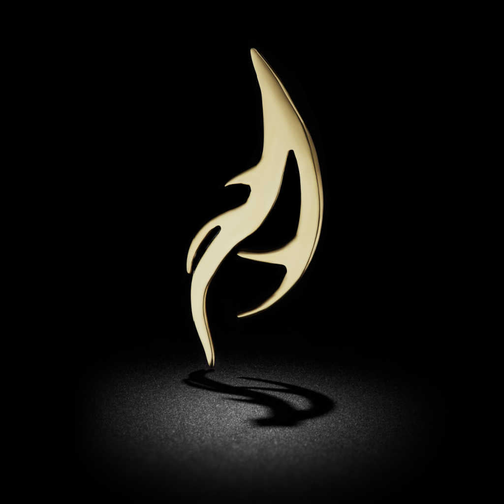 Large Branch gold stud earring | push back | 14k yellow gold | Two of Most
