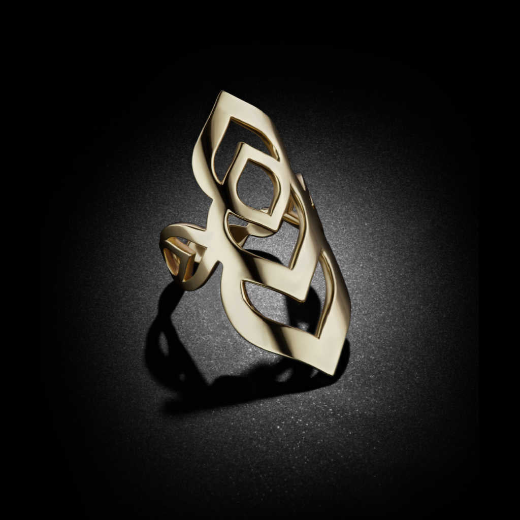 Multiloop Shield Knuckle Ring Band | 14k yellow gold | Two of Most