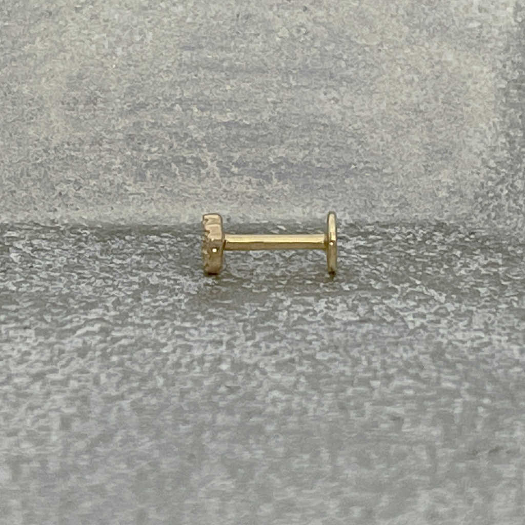 Snake Stud Earring | Piercing Earrings | Solid Gold Hypoallergenic Jewelry | Helix, Tragus, Cartilage | Two of Most Fine Jewelry