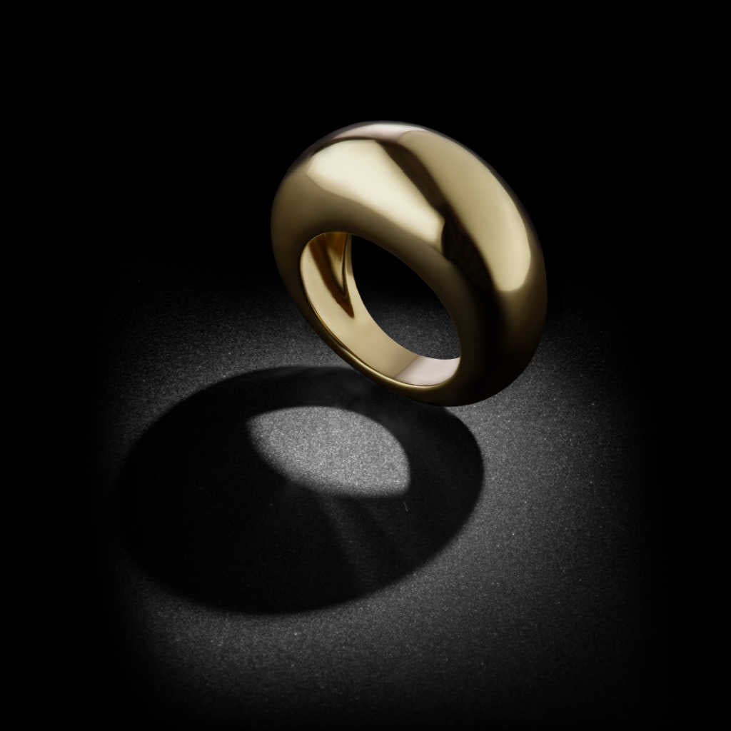 Wide Bombe Stacking Ring | 14k yellow gold | Two of Most
