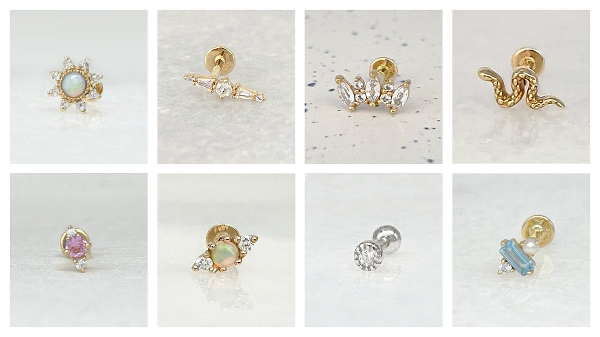 Gold Flat Back Earrings