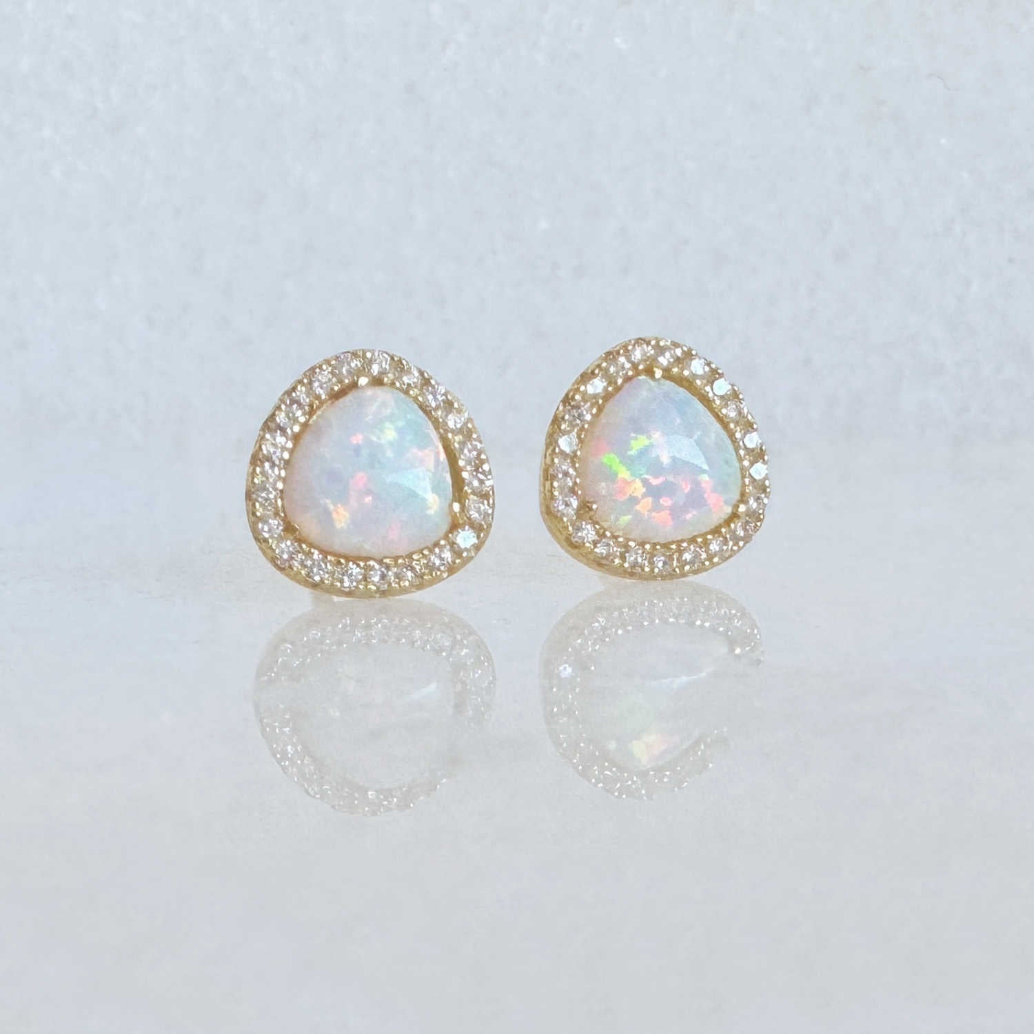 Gold, Silver, & Gemstone Stud Earrings