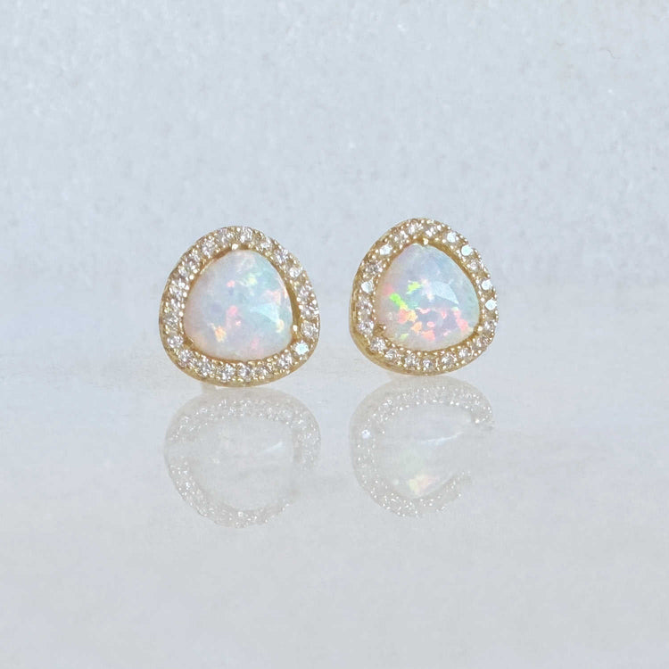 Gold, Silver, & Gemstone Stud Earrings