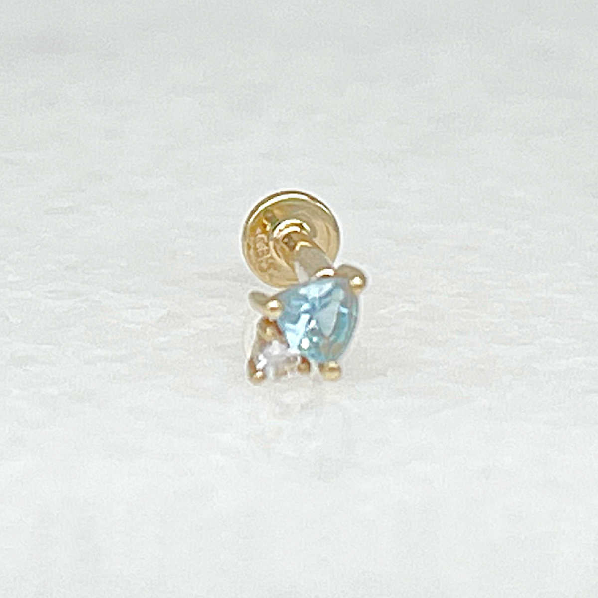Blue Topaz Cartilage Earring | 14k Helix, Tragus, Conch Stud from Two of Most