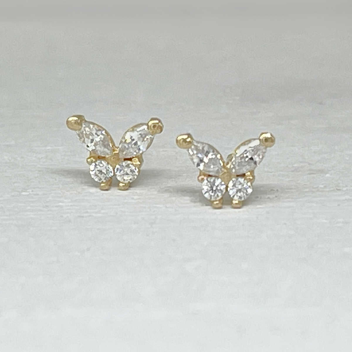 Gold Butterfly Earrings | 14K Gemstone Studs from Two of Most Fine Jewelry