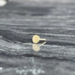 Gemstone Moon Gold Cartilage Earring