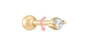 How to open our barbell ball-back cartilage piercing earrings
