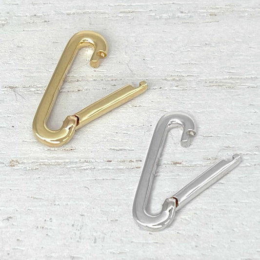 White & Yellow Gold Charm Holder Set, 14k Chain Connector Clips from Two of Most