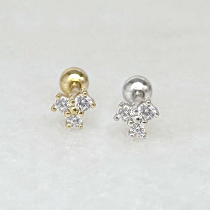 Clover Screw Back Earring