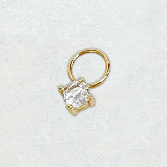 White Sapphire Earring Charm