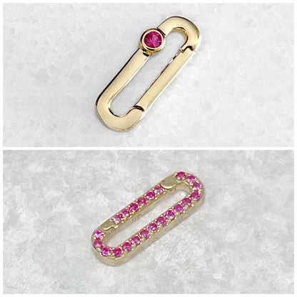 Pink Sapphire Charm Holder Gift Set