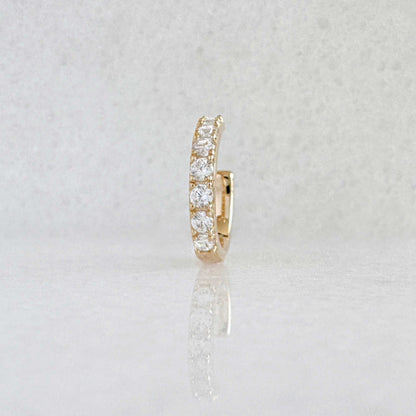 Pavé Gemstone Gold Ear Cuff | Non Pierced Cartilage, Conch Earring from Two of Most Fine Jewelry