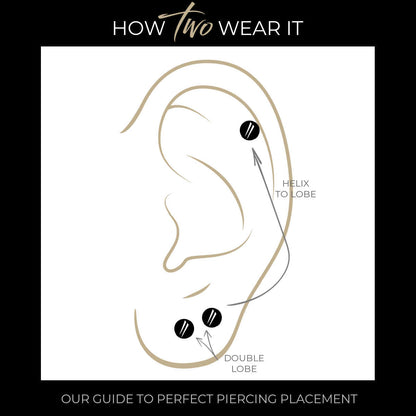 Connected Hoop Double Piercing Earring