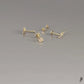 Gemstone Spike Flat Back Gold Cartilage Earring