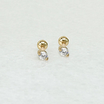 Gemstone Stud Screw Back Cartilage Earring