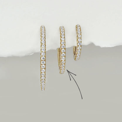 Medium Gold Eternity Hoop Earrings