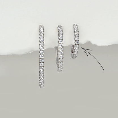 Silver Eternity Hoop Earrings