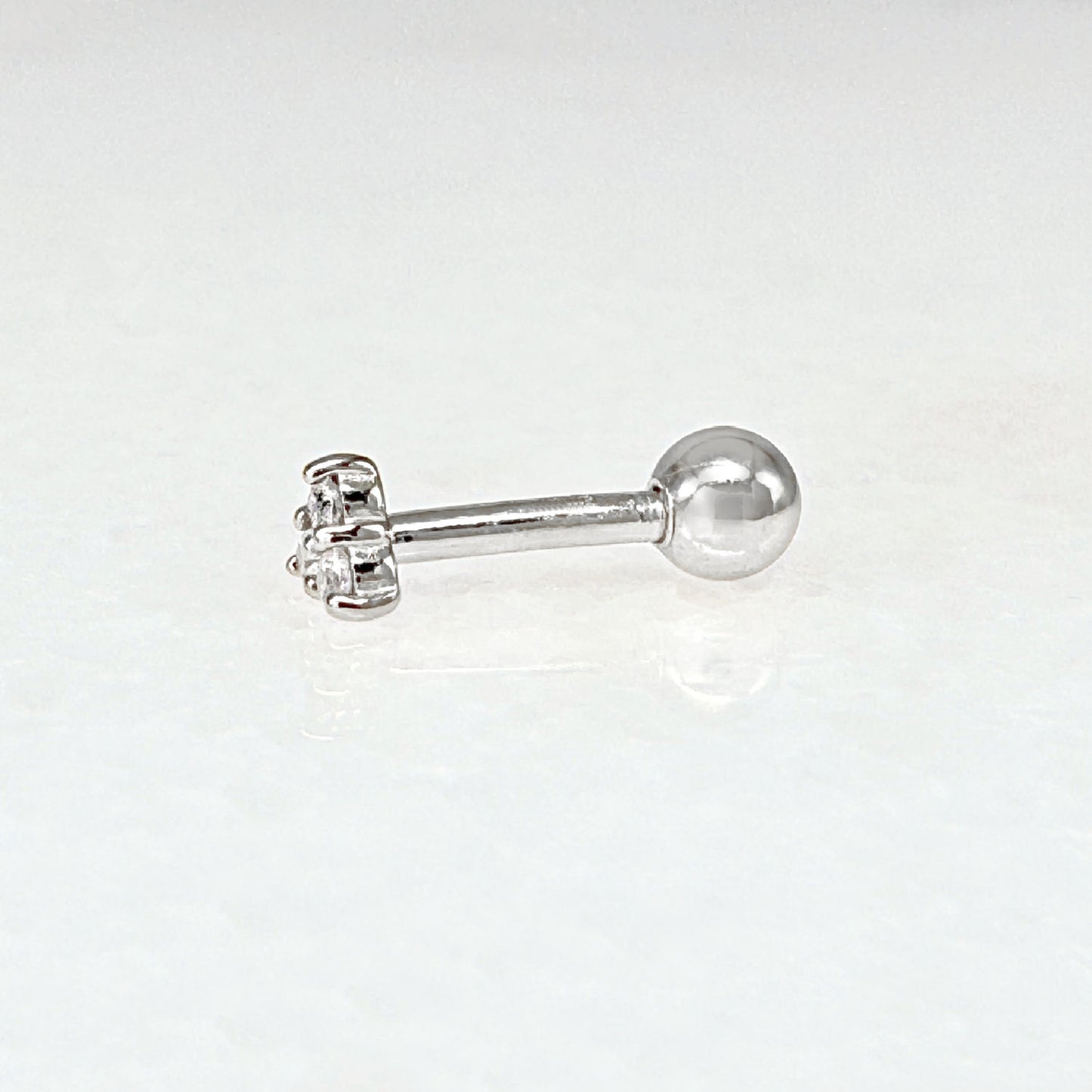 Trinity Screw Back Silver Cartilage Earring