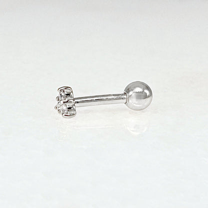 Trinity Screw Back Silver Cartilage Earring