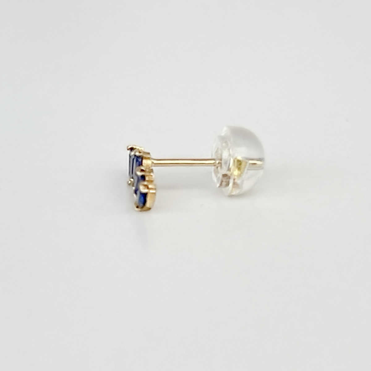 Gold Climber Earrings | Gold Baguette Earrings | Sapphire Stud Gold Crawler Earrings | Gold Stud Earrings for Women