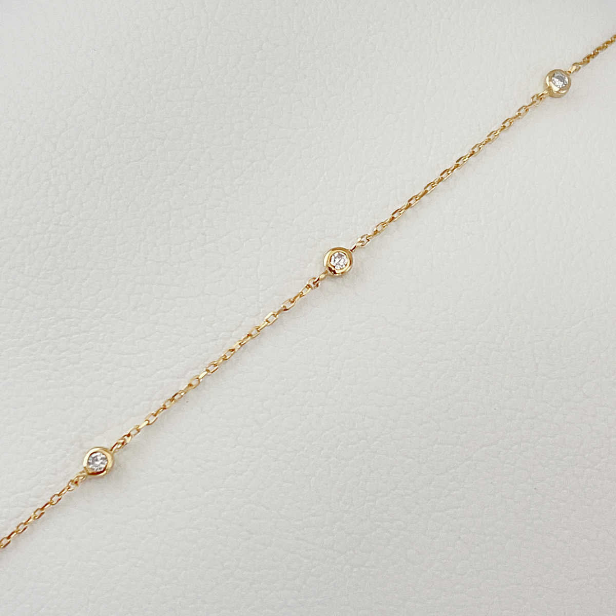 Diamond Station Necklace | Diamonds by the Yard Style Dainty Gold Necklace | 14k Gold Layered Necklaces from Two of Most