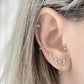 Opal Earring Charm | Gold Earring Charm | Interchangeable Earring Charms | Double Hole Earring | Connected Earring