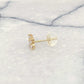 Gemstone Clover Gold Stud Earrings